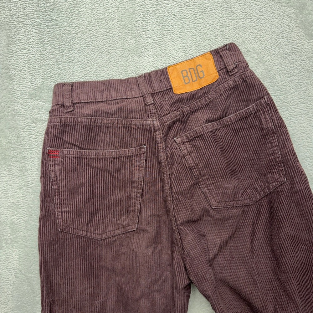 BDG Corduroy Pants Womens 26 Purple High & Wide Leg Ribbed Urban Outfitters - Picture 8 of 9